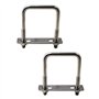 Lot de 2 boulons en U carrés M8 x 45 x 110 mm en acier inoxydable 304