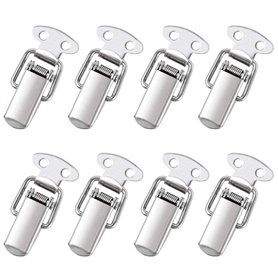 DECARETA 8 PCS Fermeture à Levier Loquet à Ressort avec Crochet Fermeture à Ressort en Acier Inoxydable pour Coffret