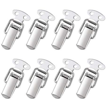 DECARETA 8 PCS Fermeture à Levier Loquet à Ressort avec Crochet Fermeture à Ressort en Acier Inoxydable pour Coffret