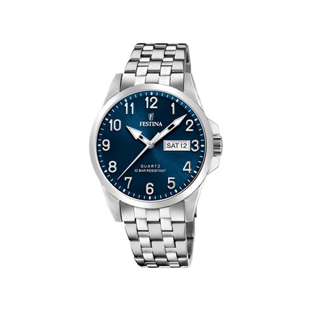 Montre FESTINA pour Homme F20357/C Acero Clasico Boîtier en Acier Inoxydable Gris Bracelet en Acier Inoxydable Gris