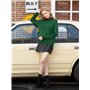 Woolen Bloom Pull Femme Col Roulé Côtelé Tricot Hauts sous Pull Manches Longues Chandail Dame Hiver Chaud Mode