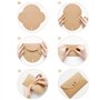 Lot de 50 enveloppes en papier kraft rétro faites à la main, avec crochet en forme de cœur, cartes postales, porte-photos, envel