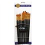 Lot de 12 pinceaux de peinture artiste avec poils synthétiques en sable pour peinture acrylique, aquarelle, peinture artistique,