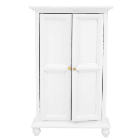 1:12 Miniature Armoire en Bois pour Maison de Poupées Fashionistas Dressing Accessoire pour Marionnette Jouet Educatif pour Enfa