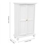 1:12 Miniature Armoire en Bois pour Maison de Poupées Fashionistas Dressing Accessoire pour Marionnette Jouet Educatif pour Enfa