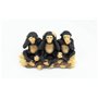 Benera Les 3 singes de la sagesse - Statuettes de décoration, porte-bonheur