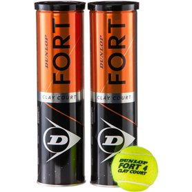 Dunlop Fort Clay Court Lot de 2 boîtes de 4 balles de Tennis pour Terrain de Sable, pelouse et Terrain Dur Dunlop Fort Clay Court Lot de 2 boîtes de 4 balles de Tennis pour Terrain de Sable
