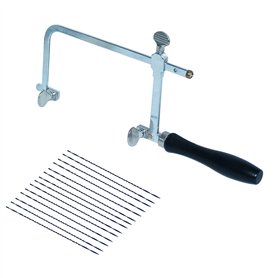 Ensemble bocfil 12 pièces pour bijouterie avec cadre et lames Scie réglable pour bijoutier