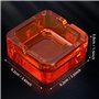 Kepfire Simple Style Cristal Carré Cendriers Mode Créatif Personnalité Cadeau Européen Maison Bureau Café Hôtel Ornements Orange