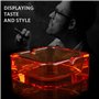 Kepfire Simple Style Cristal Carré Cendriers Mode Créatif Personnalité Cadeau Européen Maison Bureau Café Hôtel Ornements Orange