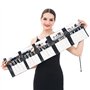 DUcare Pinceaux Maquillages Professionnel Kit de 31pcs Elegante Cuir PU Pochette Synthétiques Premium Pinceaux (Noir Blanc)