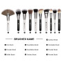 DUcare Pinceaux Maquillages Professionnel Kit de 31pcs Elegante Cuir PU Pochette Synthétiques Premium Pinceaux (Noir Blanc)