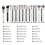 DUcare Pinceaux Maquillages Professionnel Kit de 31pcs Elegante Cuir PU Pochette Synthétiques Premium Pinceaux (Noir Blanc)