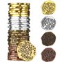 35 Pièces Pièces de Pirate en Métal Espanol Pièce de Trésor de Pirate Répliques Doubloon pour Décorations de Fête, Bronze, Bronz