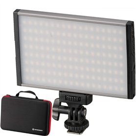 Bresser BT Lampe Torche vidéo PT Pro 15B Bi-Color avec étui