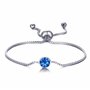 Philip Jones Bracelet de pierre de naissance de septembre (saphir) créé avec des cristaux de Zircondia®