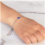 Philip Jones Bracelet de pierre de naissance de septembre (saphir) créé avec des cristaux de Zircondia®