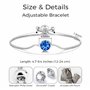 Philip Jones Bracelet de pierre de naissance de septembre (saphir) créé avec des cristaux de Zircondia®