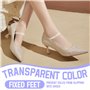 10 paires de brides invisibles pour escarpins,Chaussures à Talon Haut Invisibles,Effacer Invisibles Sangles de Chaussures pour l