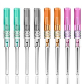 Aiguilles de piercing au nez - SOTICA 8PCS Aiguilles de piercing mixtes 14g 16g 18g 20g Aiguilles de cathéter IV pour perçage de