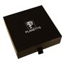 Planetys - Bracelet Cuir - Bracelet Pierres Naturelles Perles de Pierre de Lave en Cuir Noir Tressé et Acier 316L