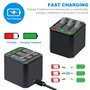 COOLSHOW Hero 7 6 5 Batterie 1500mAh (3 pièces) et Triple Hero 7 Chargeur Set Compatible avec GoPro Hero 7 Black,GoPro Hero 6 Bl