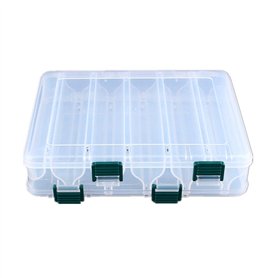 Boîte à Outils de pêche - Coffre à pêche à 12 Compartiments Boîte à leurres Tackle Stockage bilatéral Plastique Grand