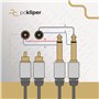 VITALCO Jack 6.35mm vers RCA Câble 7.5m Double Cinch Mâle vers 2X Jack 6.35 Connecteur Adaptateur