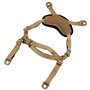 AILOVA Tactique Sangle de Suspension pour Casque, X-Nape Sangle de 4 Points Réglable Casque d'Accessoires pour ACH/Mich/Casque