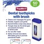 TOPMED ETS Lot de 100 cure-dents en plastique avec miroir (2 boîtes de 50 unités) - Couleur aléatoire