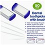 TOPMED ETS Lot de 100 cure-dents en plastique avec miroir (2 boîtes de 50 unités) - Couleur aléatoire