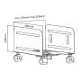 Maclean MC-851 Support Universel pour Ordinateur Portable avec roulettes et Support pour Ordinateur jusqu'à 10 kg