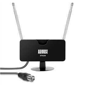 August Antenne TV Intérieur TNT HD Puissante et Portative - DTA230 - Réception sur Télévision Décodeur TNT Radio Dab avec Double