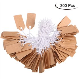 Étiquettes de Marquage Étiquettes de Prix Étiquettes de Prix Vierges Inscriptibles Tags d'Affichage avec Corde de Suspension Éla