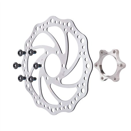 VOANZO VTT 160mm Disque de Frein Disque Rotatif Modification de vélo avec Bride Trou Diagonal 48mm Disque de Frein