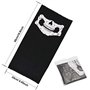 ZKSMNB Lot de 3 Tours de Cou sans Coutures pour Moto, vélo, randonnée, Ski, Halloween (Blanc et Noir)