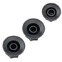 Musiclily Pro Métrique 18 Splines 2 Gros et 1 Petit Boutons de Potentiomètres Jazz Bass Knobs Set pour l'Asie Import Basse Split