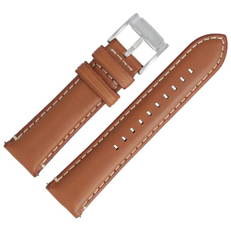 Fossil - Bracelet de montre en cuir marron lisse - 22 mm - FS-5060 - LB-FS5060