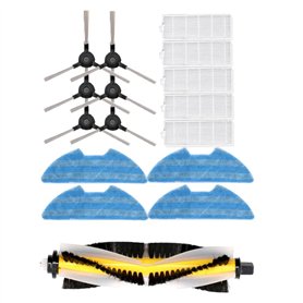 HomeDecTime Aspirateur pièces 5x Filtre 3x Brosses 1xLatérale Brosses Principale 4x Vadrouille Outil de Nettoyage pour Proscenic