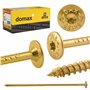 DMX - Lot de 200 vis à tête plate 5 x 60 - Vis pour construction - Vis à bois - Pour panneaux d'aggloméré - Vis à tête plate - T