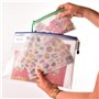 Tarifold Fr 509009- Lot de 8 Pochettes Plastique A4 Zip, Fermeture éclair Document Chemises transparentes Dossier pour Bureaux, 