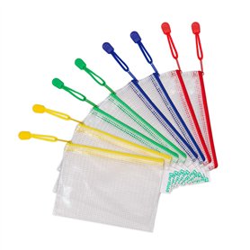 Djois made by Tarifold 509069- Lot de 8 Pochettes Plastique Format A6 Zip