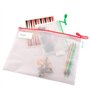Djois made by Tarifold 509069- Lot de 8 Pochettes Plastique Format A6 Zip, Fermeture éclair Document Chemises transparentes Doss