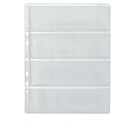 COLLECTOR 10 Pages pour Album de Billets - Type 4 - pour Quatre Billets