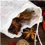 50Pcs Sachets en Mousseline de Coton, 8 × 10 CM Sachets Thé Réutilisable Sac de Thé Coton avec Cordon de Serrage pour Thé en Vra