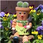 Something Different GR_19027 Pot Man en Terre Cuite 285 g Multicolore