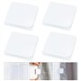Favengo 4 Pcs Clips de Rideau de Douche Auto-adhésifs Clips d'arrêt De Bains Salle U Clips Anti-éclaboussures Clips d'arrêt de R