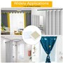 Favengo 4 Pcs Clips de Rideau de Douche Auto-adhésifs Clips d'arrêt De Bains Salle U Clips Anti-éclaboussures Clips d'arrêt de R