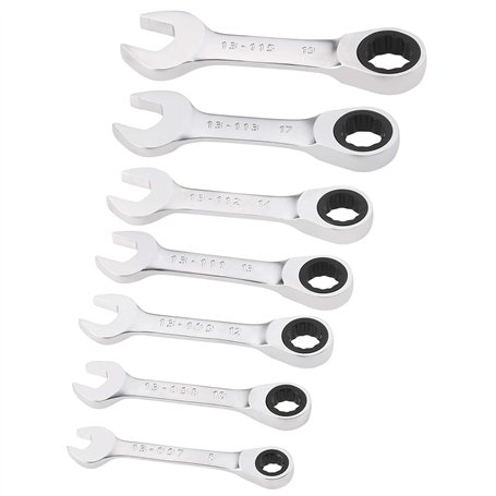 STANLEY Fmmt82900-0 Clés Mixtes Courtes À Cliquet Gamme FATMAX - Fourche Inclinée À 15° Avec Système "Anti-Slip" - Œil Orienté À