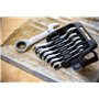 STANLEY Fmmt82900-0 Clés Mixtes Courtes À Cliquet Gamme FATMAX - Fourche Inclinée À 15° Avec Système "Anti-Slip" - Œil Orienté À